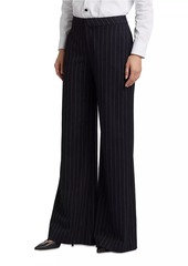 L'Agence Allanah Pinstripe Mid-Rise Straight-Leg Pants