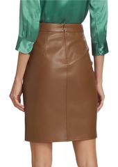 L'Agence Amira Vegan Leather Pencil Skirt