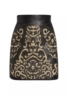 L'Agence Amour Leather Miniskirt