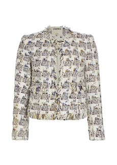 L'Agence Angelina Woven Crop Jacket