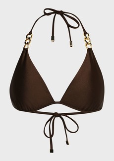 L'Agence Annabelle Shimmer Triangle Bikini Top 