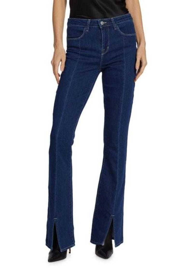 L'Agence Beatrix High Rise Split Bootcut Jeans