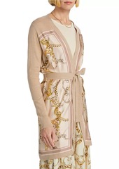 L'Agence Beverly Belted Cotton-Blend Cardigan