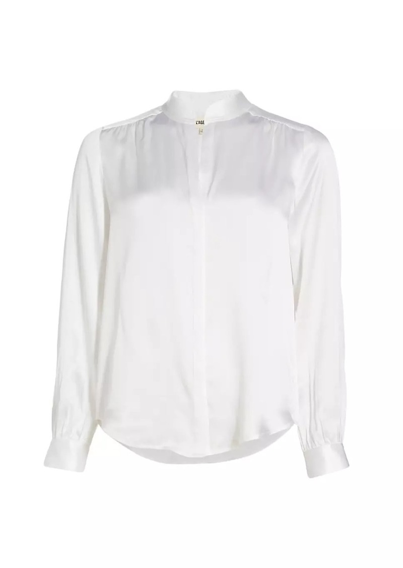 L'Agence Bianca Silk Charmeuse Blouse