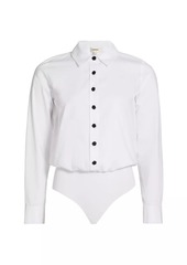 L'Agence Blake Cotton-Blend Long-Sleeve Bodysuit