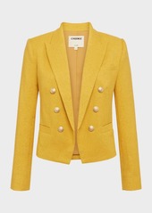 L'Agence Brooke Double-Breasted Cropped Blazer 