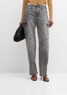 L'Agence Brooklyn High-Rise Utlity Wide-Leg Jeans