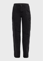 L'Agence Brooklyn Mid-Rise Straight Utility Jeans