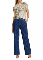 L'Agence Brooklyn Utility Wide-Leg Jeans