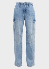 L'Agence Brooklyn Wide-Leg Utility Jeans