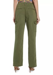 L'Agence Channing Cotton Twill Straight-Leg Pants