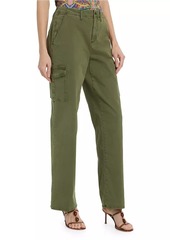 L'Agence Channing Cotton Twill Straight-Leg Pants