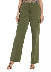 L'Agence Channing Cotton Twill Straight-Leg Pants