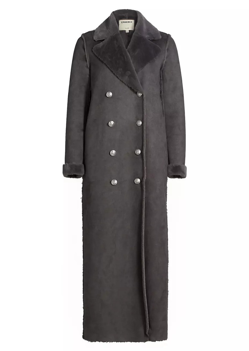 L'Agence Citron Faux-Fur Maxi Coat