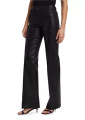 L'Agence Clayton Coated High-Rise Straight-Leg Jeans