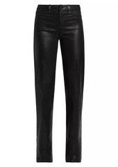 L'Agence Clayton Coated High-Rise Straight-Leg Jeans