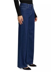 L'Agence Clayton Long Wide-Leg Jeans