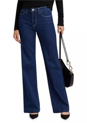 L'Agence Clayton Long Wide-Leg Jeans