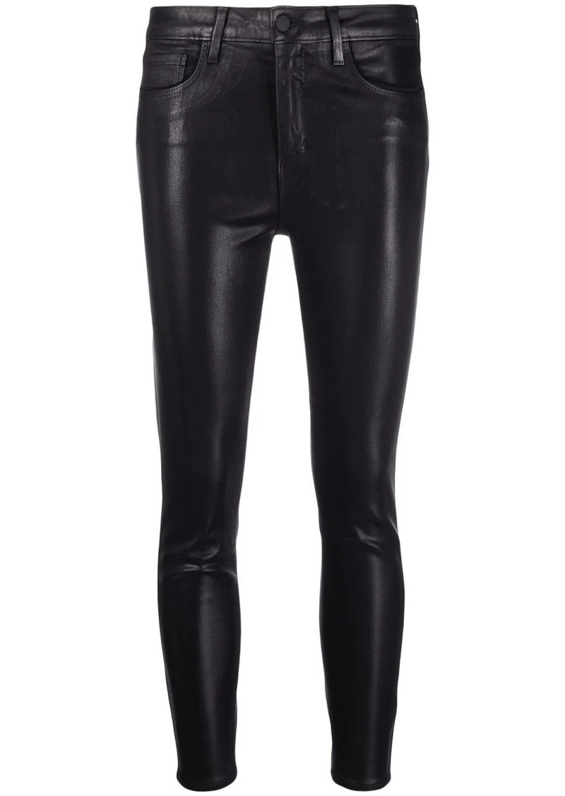 L'Agence coated skinny trousers