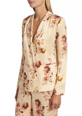 L'Agence Colin Floral Double-Breasted Blazer
