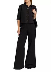 L'Agence Cosette Crop High-Low Shirt