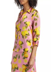 L'Agence Dani Lemon Print Blouse