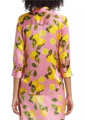 L'Agence Dani Lemon Print Blouse