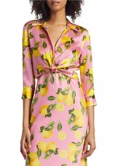 L'Agence Dani Lemon Print Blouse