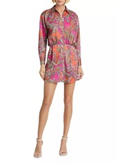 L'Agence Demetria Paisley Shirtdress