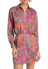 L'Agence Demetria Paisley Shirtdress