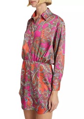 L'Agence Demetria Paisley Shirtdress