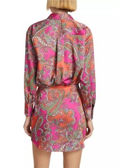 L'Agence Demetria Paisley Shirtdress