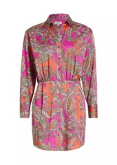 L'Agence Demetria Paisley Shirtdress