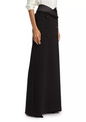 L'Agence Diara Tuxedo Maxi Skirt