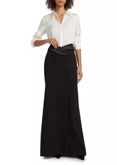 L'Agence Diara Tuxedo Maxi Skirt