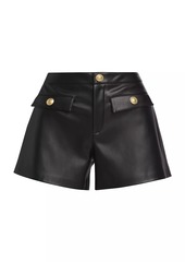 L'Agence Dionne Faux-Leather Shorts