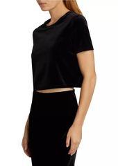 L'Agence Donna Velvet Crop T-Shirt