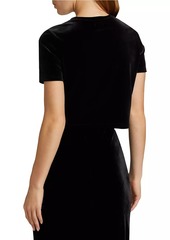 L'Agence Donna Velvet Crop T-Shirt