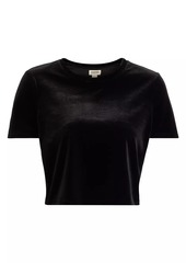 L'Agence Donna Velvet Crop T-Shirt