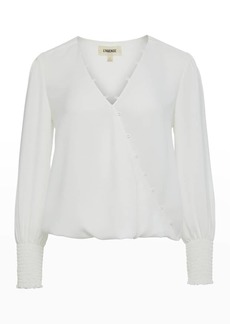 L'Agence Enzo Cross-Front Blouse