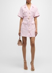 L'Agence Everest Short-Sleeve Safari Shirtdress