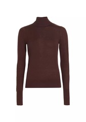 L'Agence Flora Cotton-Blend Turtleneck Sweater