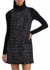 L'Agence Florian Sequin Tweed Sleeveless Minidress