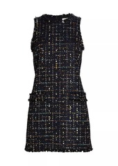 L'Agence Florian Sequin Tweed Sleeveless Minidress