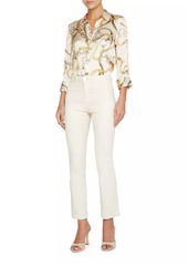 L'Agence Ginny Stretch High-Rise Straight-Leg Jeans