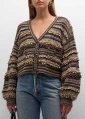 L'Agence Harriet Blouson-Sleeve Cardigan 