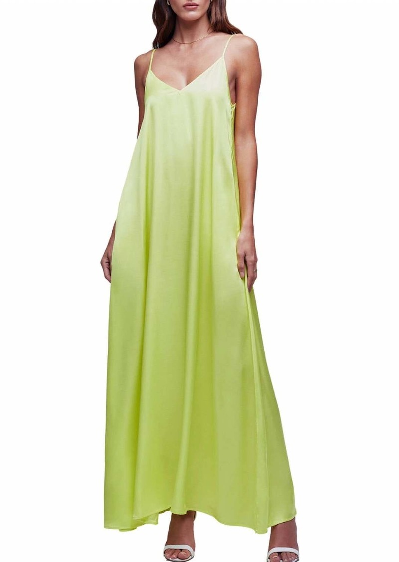 L'Agence Hartley Trapeze Dress In Lime