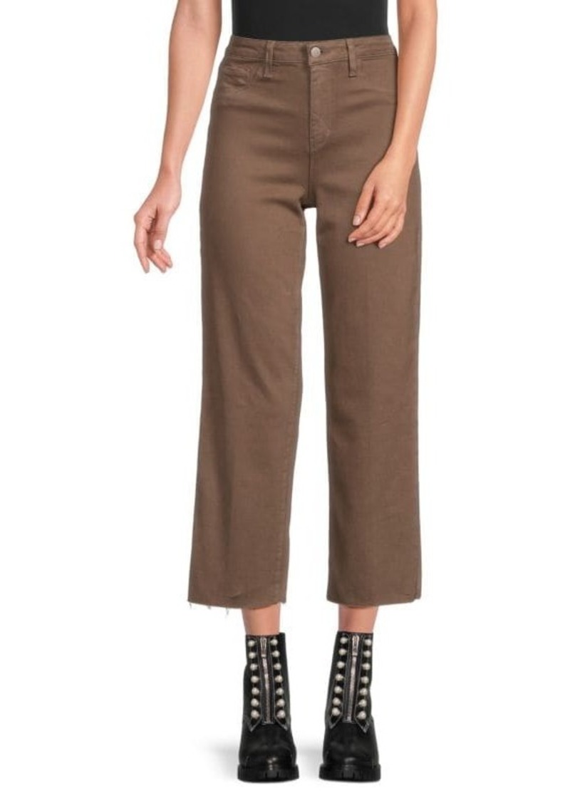 L'Agence High Rise Cropped Wide Leg Jeans