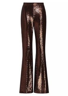L'Agence Honor Flared Sequined Pants