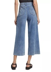 L'Agence Houston Stretch High-Rise Seamed Crop Wide-Leg Jeans